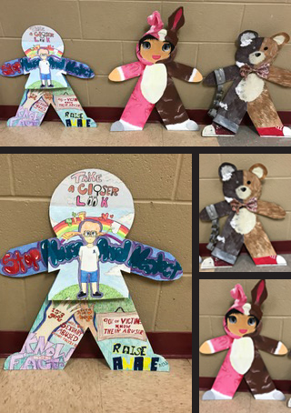 Mr. Smiths art class cardboard kids