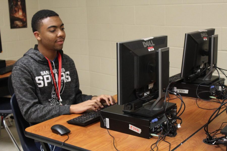Junior Cameron White is currently working on an independent study program. White is ranked at the top of his class.