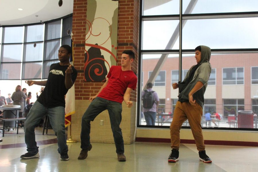 Rodriguez, along with his friends Isaiah Dugar and Hunter Erwin, randomly dance in the cafeteria. All three of them have shown a love for dancing, no matter where they are at.