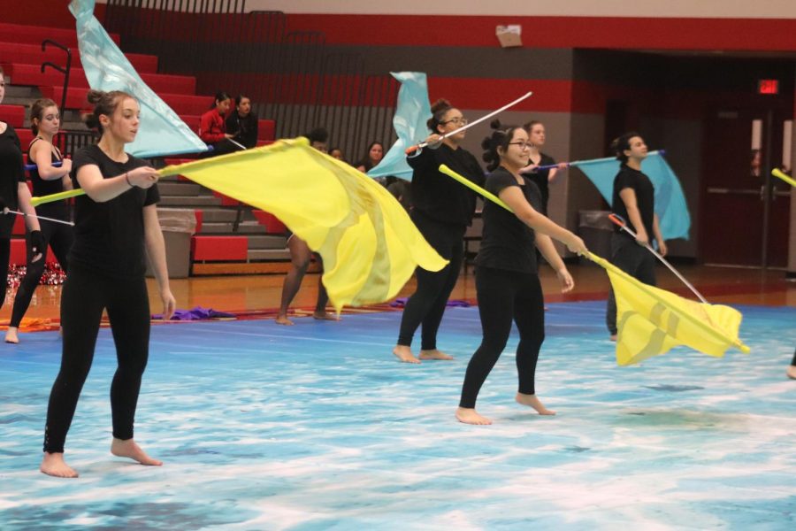 The color guard, and the dance teams, performed at the annual Jubilee event.
