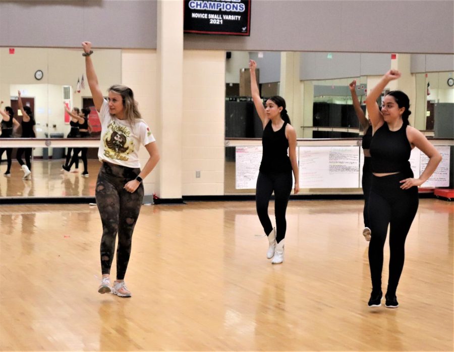 Mrs. Moreno choreographs a new routine with the Diamond officers.