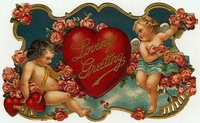 Early Valentines Day card from the Victorian Era