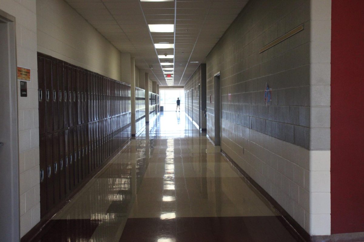 An empty hallway: echoes of absence in every empty step.