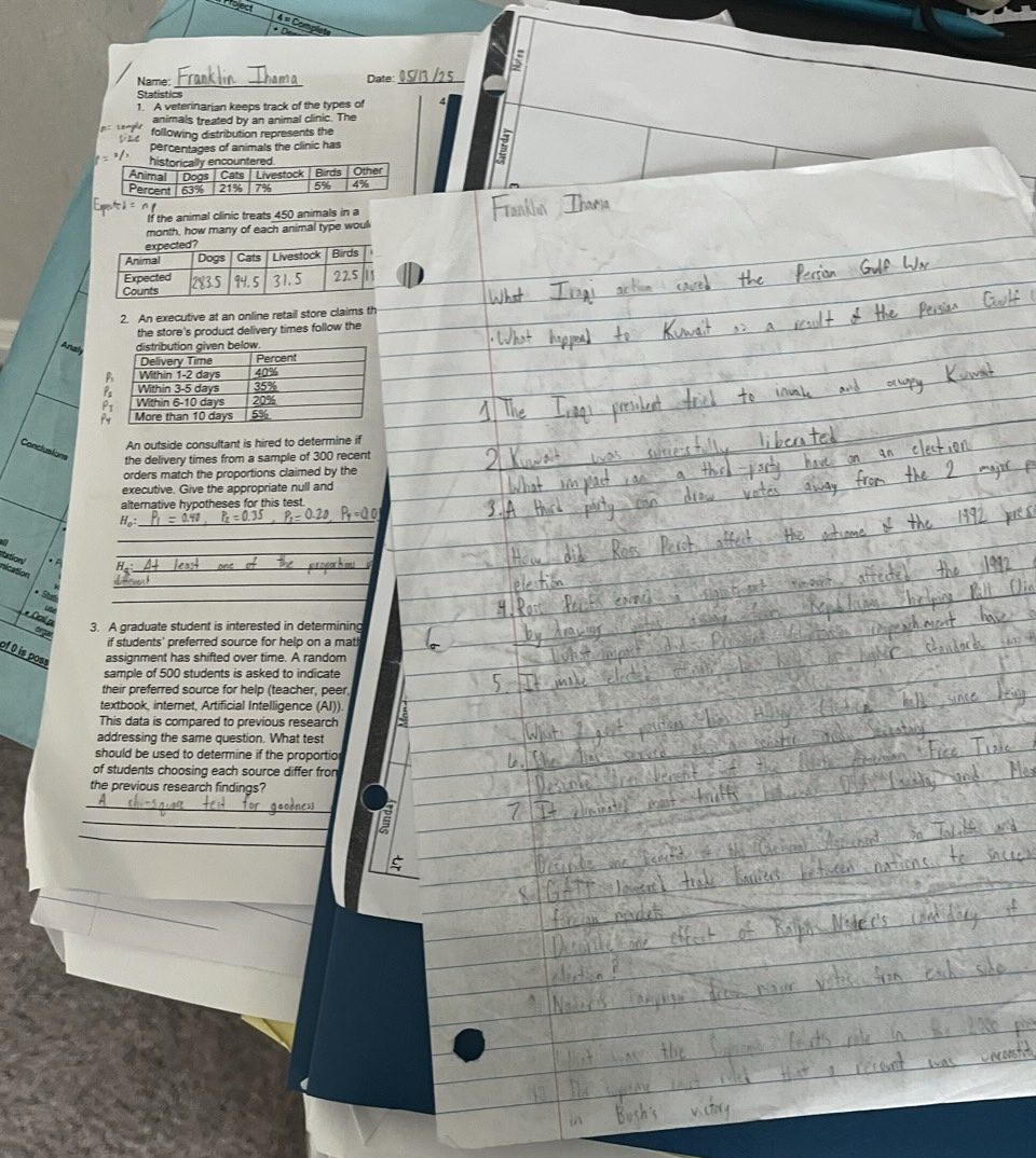 Towards the end of the year, assignments can pile up due to lack of motivation from senioritis.