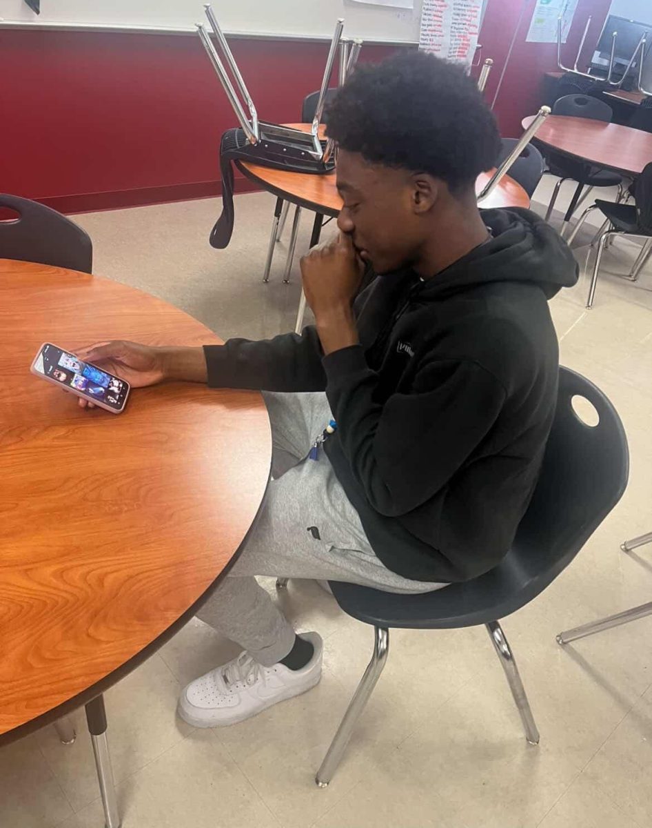 Students enjoy looking at memes to destress after a long day of classwork.