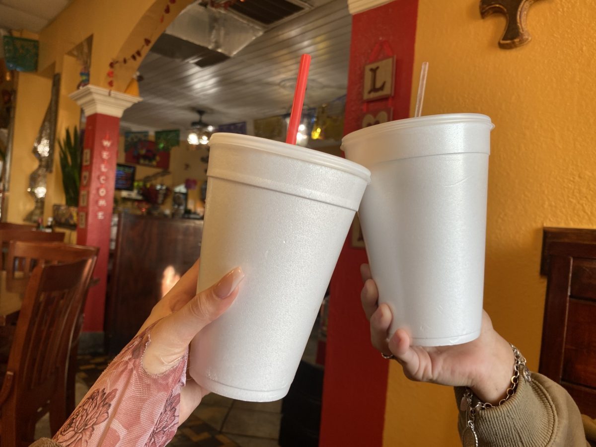 Inside El Sabrositos, junior Dana Al Taleb and senior Jade Gallardo review the two horchatas from each rival restaurant. 